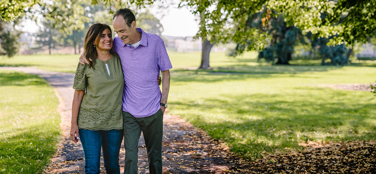Ed, treated with ONPATTRO® (patisiran), and Donna, his spouse and caregiver.